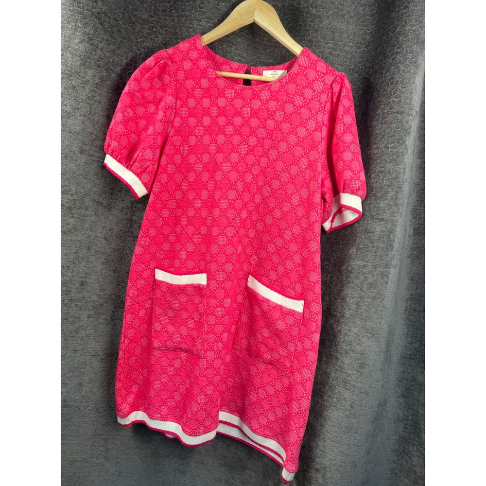 Entro‎ Women's Pink Geometric Print Short Sleeve Dress Size M